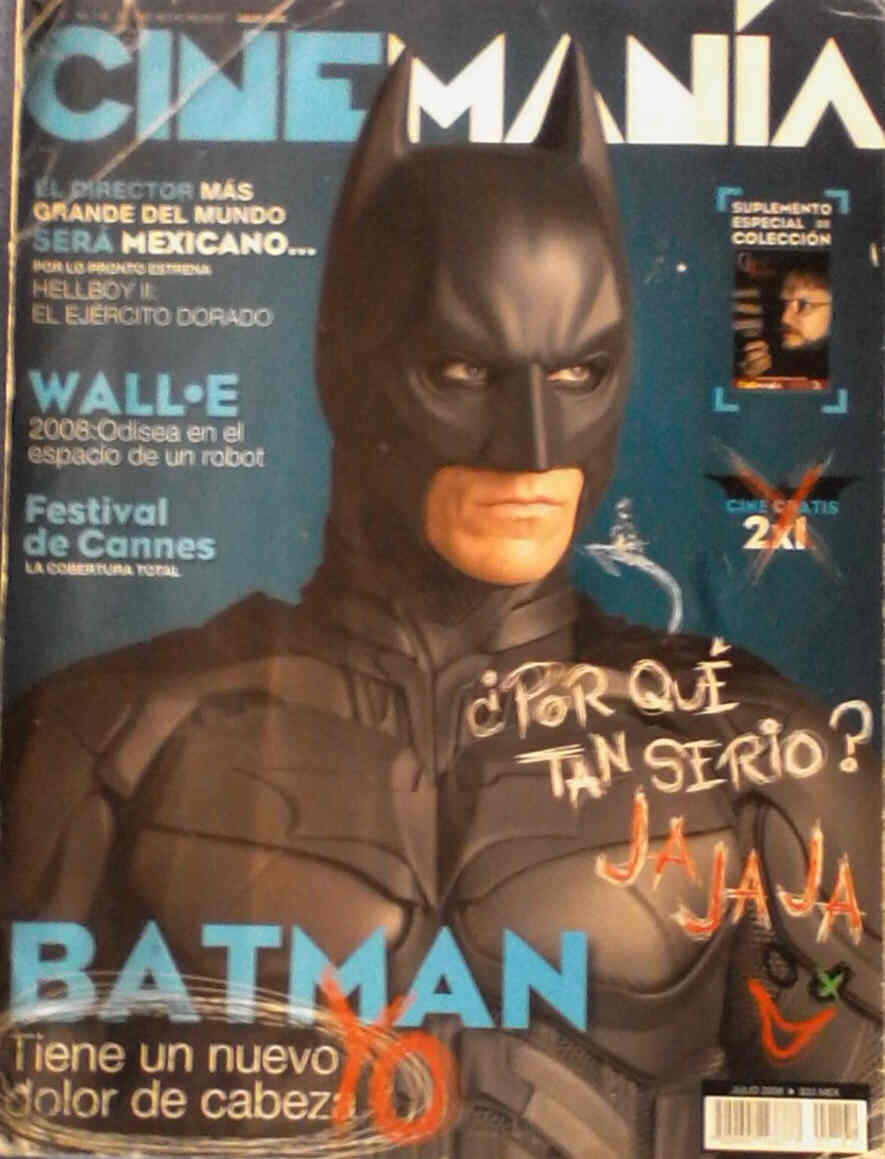 CINEMANIA (Mx) magazine side cover Issue 142 July 2008