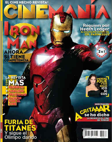 CINEMANIA (Mx) magazine side cover Issue 163 April 2010