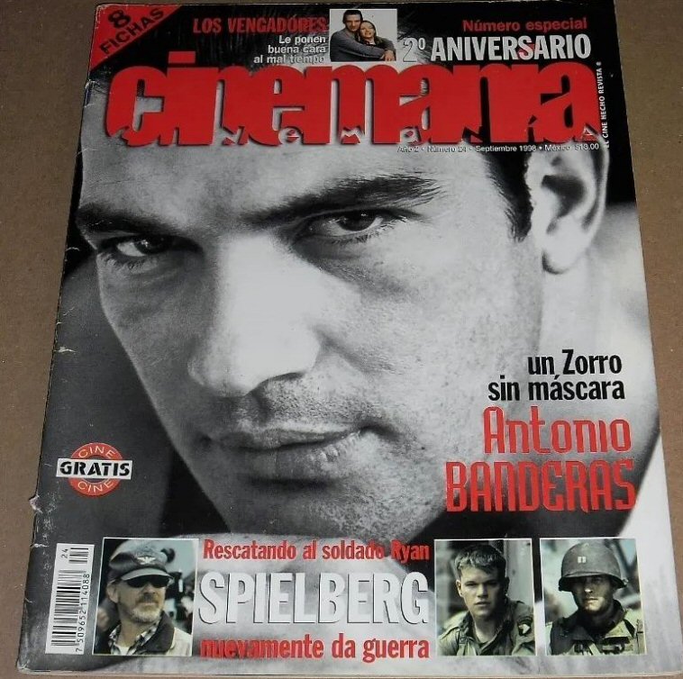 CINEMANIA (Mx) magazine side cover Issue 24 September 1998