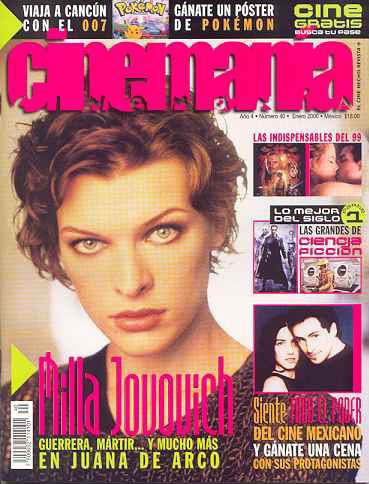 CINEMANIA (Mx) magazine side cover Issue 40 January 2000