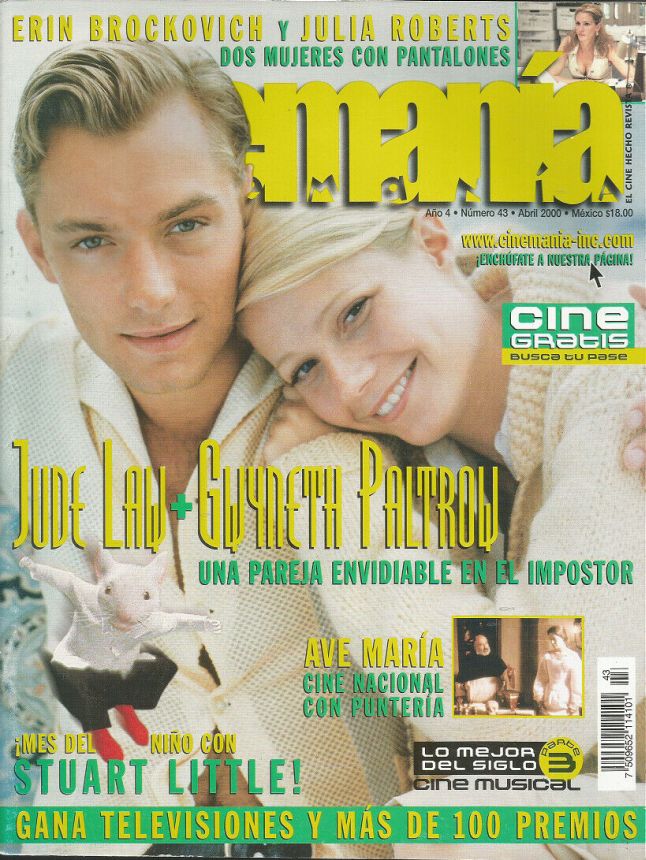 CINEMANIA (Mx) magazine side cover Issue 43 April 2000