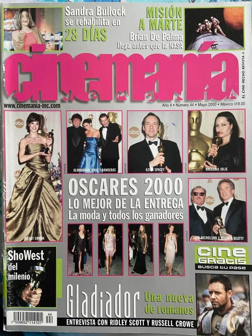 CINEMANIA (Mx) magazine side cover Issue 44 May 2000