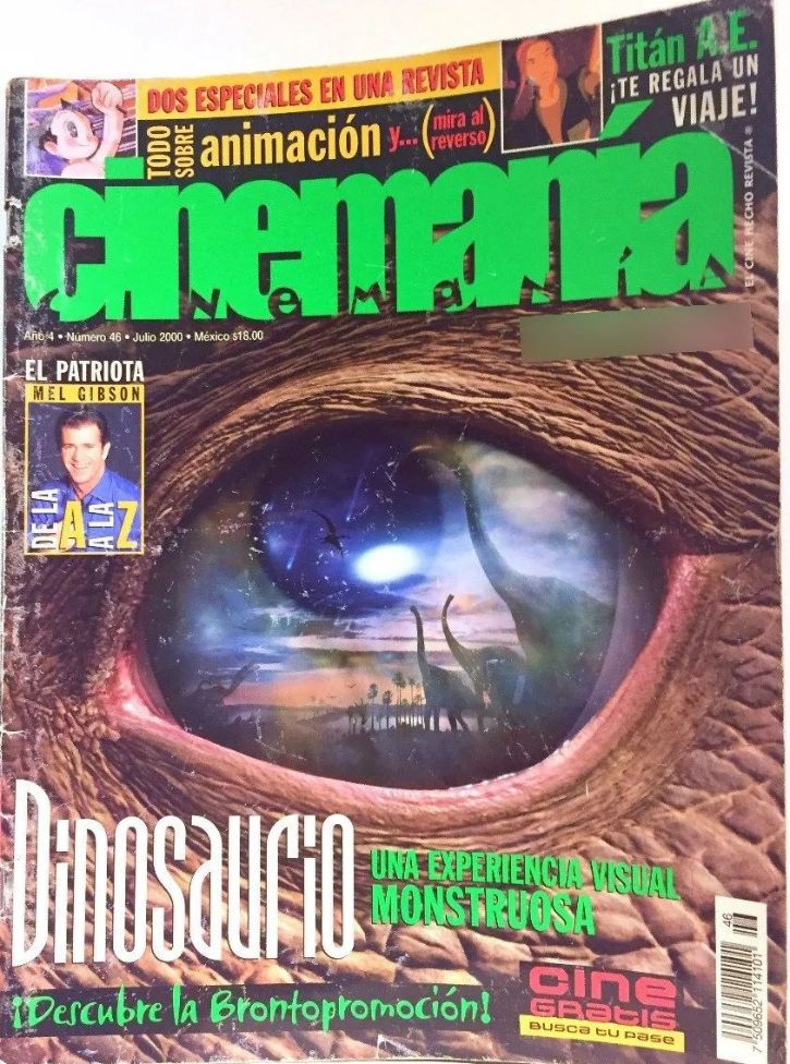 CINEMANIA (Mx) magazine side cover Issue 46 July 2000