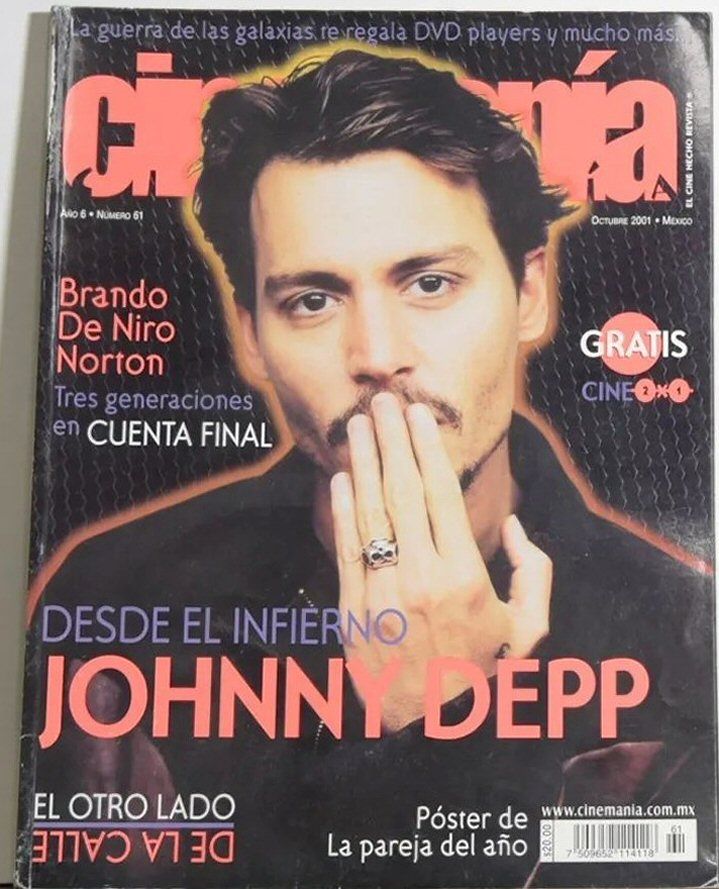 CINEMANIA (Mx) magazine side cover Issue 61 October 2001