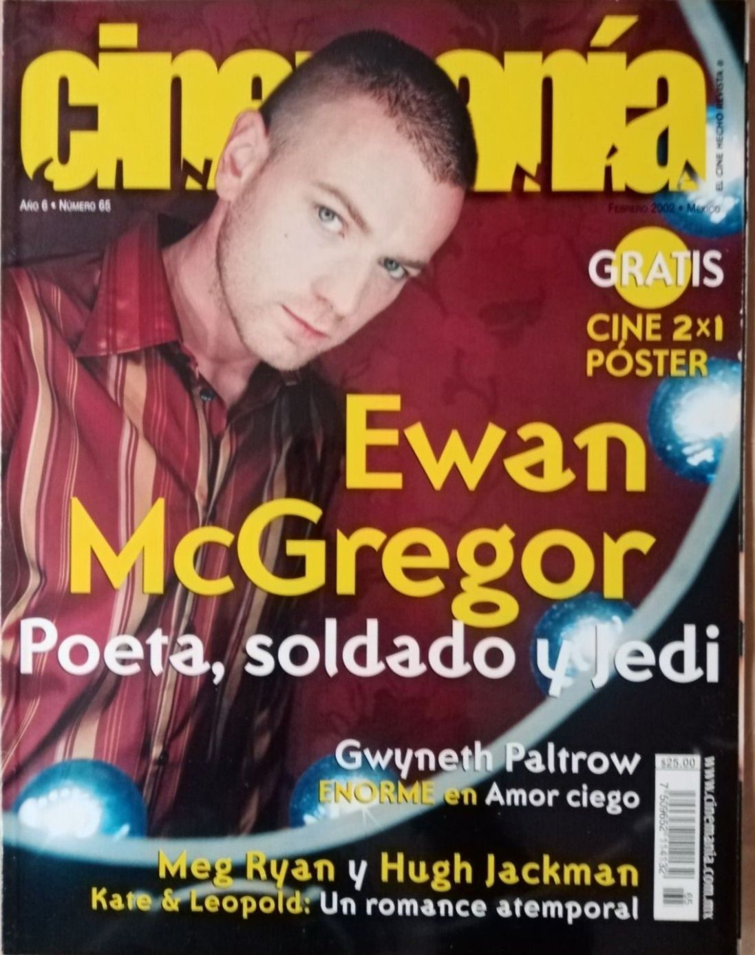 CINEMANIA (Mx) magazine side cover Issue 65 February 2002