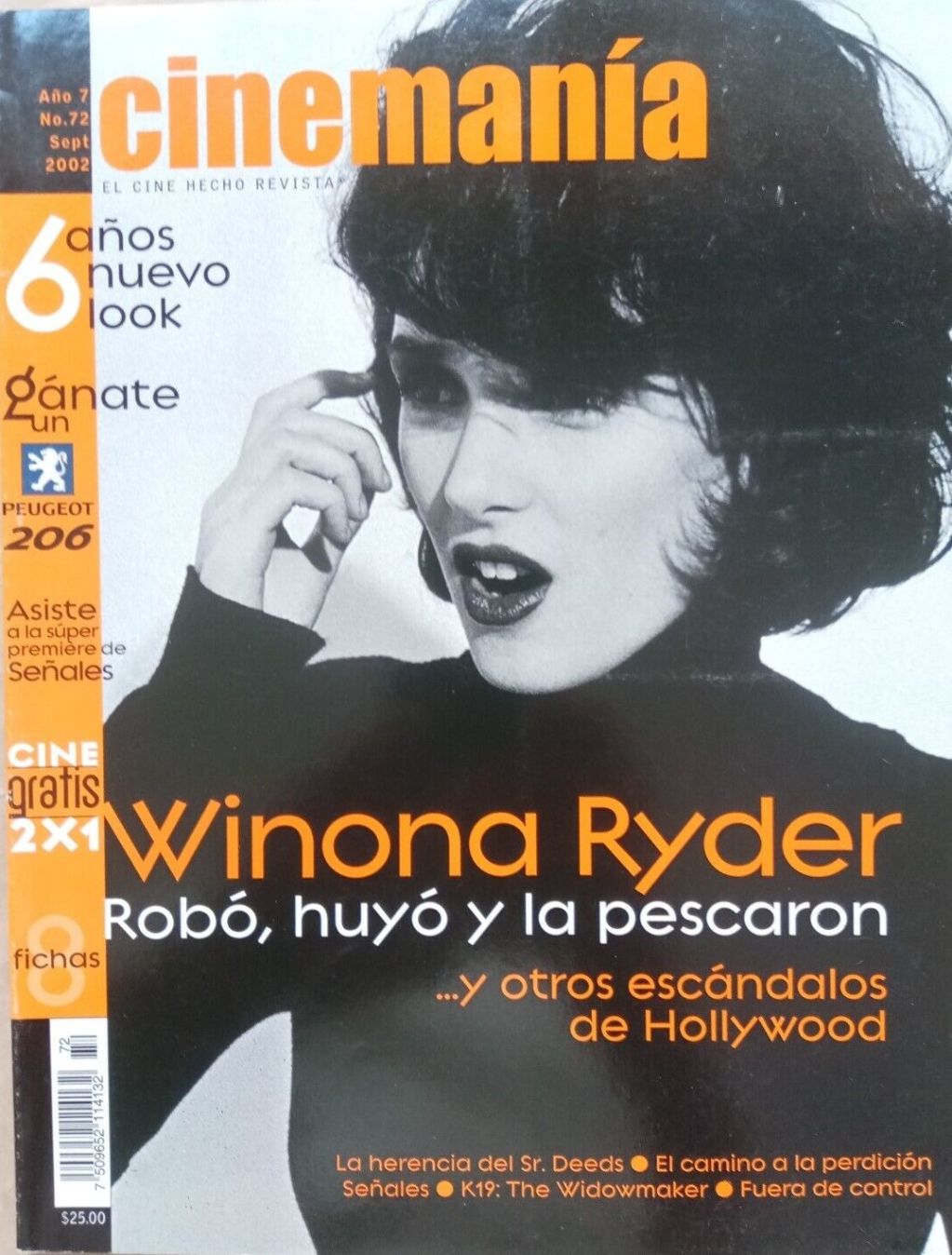 CINEMANIA (Mx) magazine side cover Issue 72 September 2002