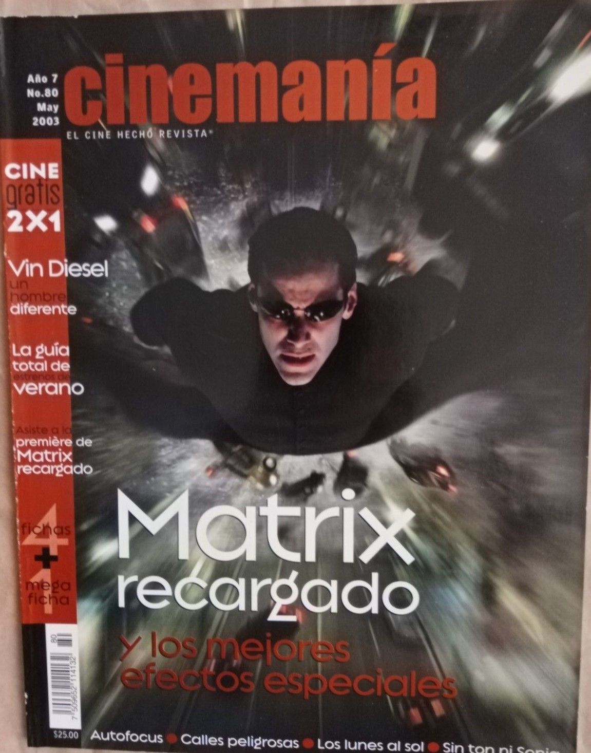 CINEMANIA (Mx) magazine side cover Issue 80 May 2003