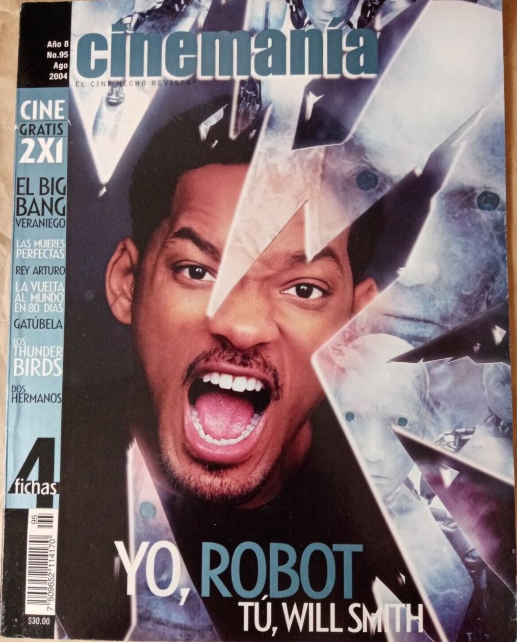 CINEMANIA (Mx) magazine side cover Issue 95 August 2004