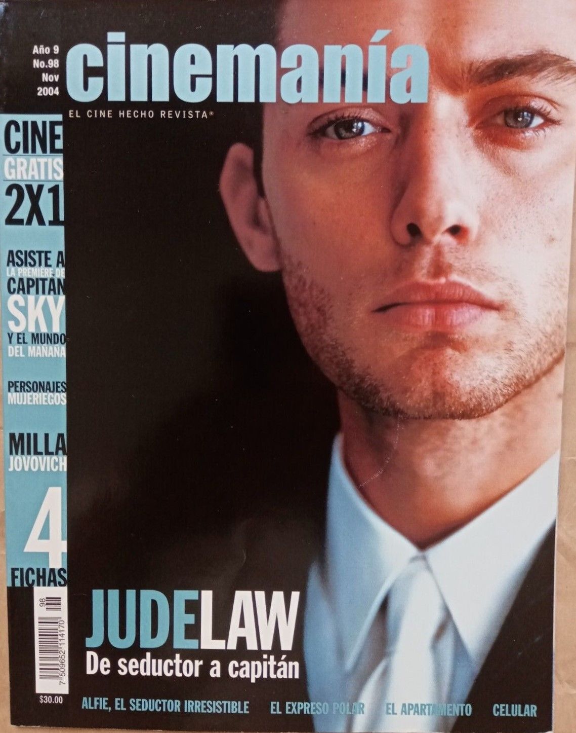 CINEMANIA (Mx) magazine side cover Issue 98 November 2004