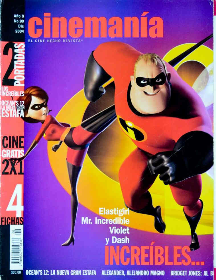 CINEMANIA (Mx) magazine side cover Issue 99 December 2004