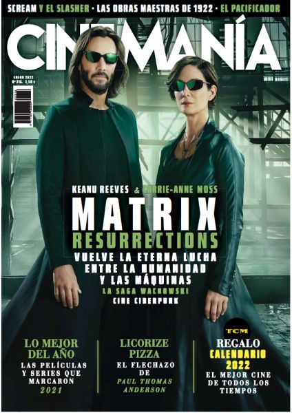 CINEMANIA magazine side cover Issue 316  January 2022