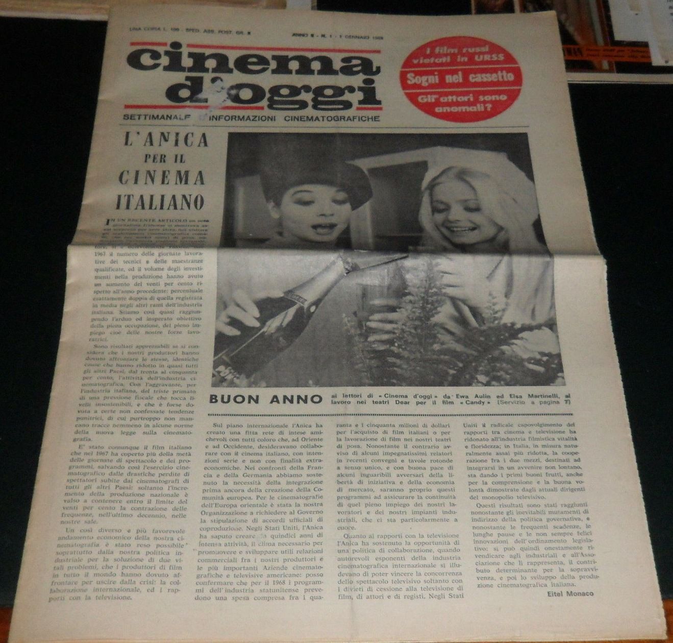 CINEMA DOGGI magazine side cover Issue 1 1 January 1968