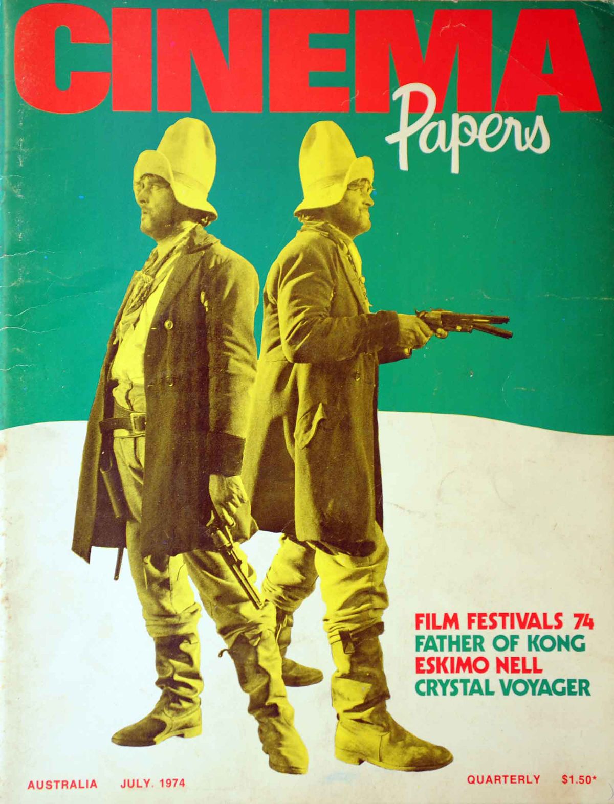 CINEMA PAPERS magazine side cover Issue 3 July 1974