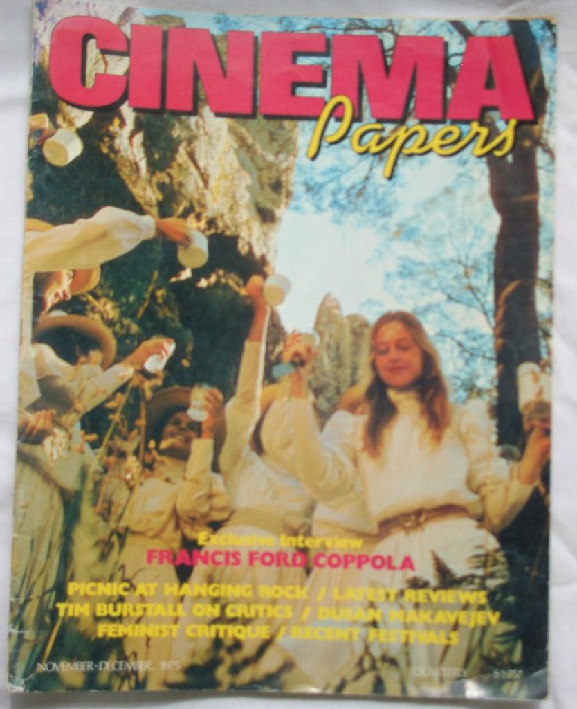 CINEMA PAPERS magazine side cover Issue 7 November/December 1975