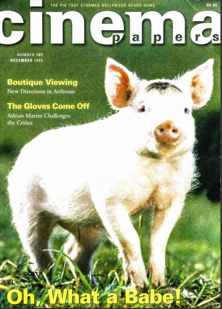 CINEMA PAPERS magazine side cover Issue 107 December 1995