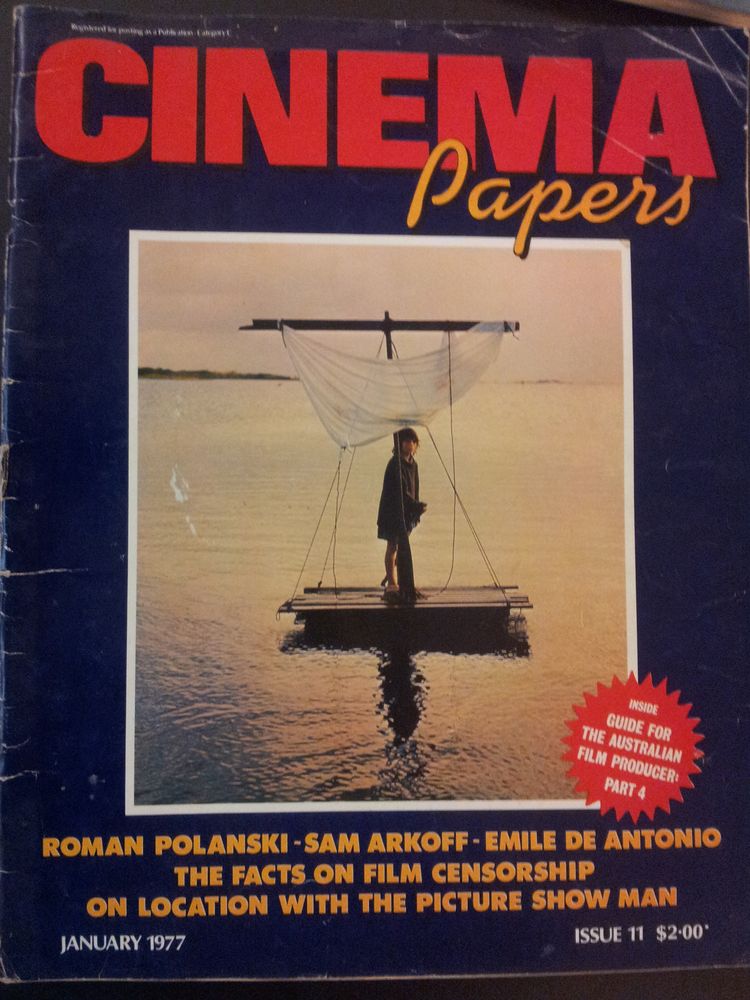 CINEMA PAPERS magazine side cover Issue 11 January/February/March 1977