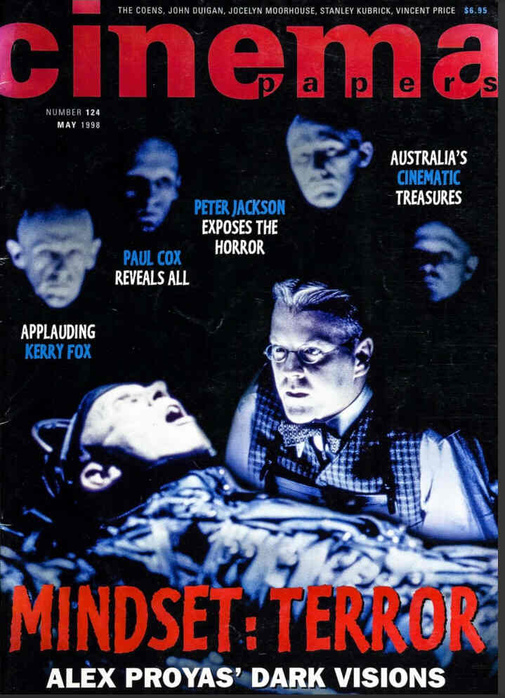 CINEMA PAPERS magazine side cover Issue 124 May 1998