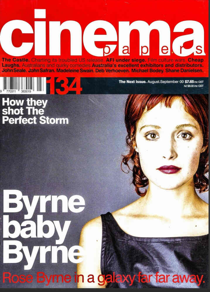 CINEMA PAPERS magazine side cover Issue 134 August/September 2000