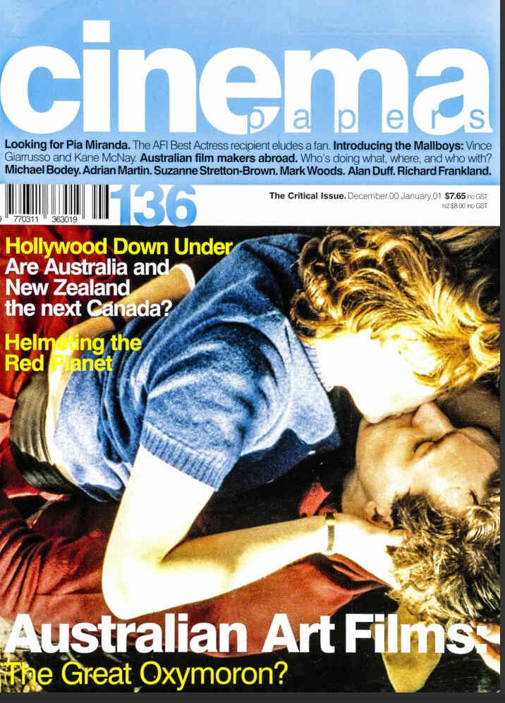 CINEMA PAPERS magazine side cover Issue 136 December 2000