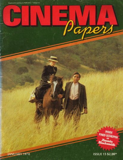CINEMA PAPERS magazine side cover Issue 15 January/February/March 1978