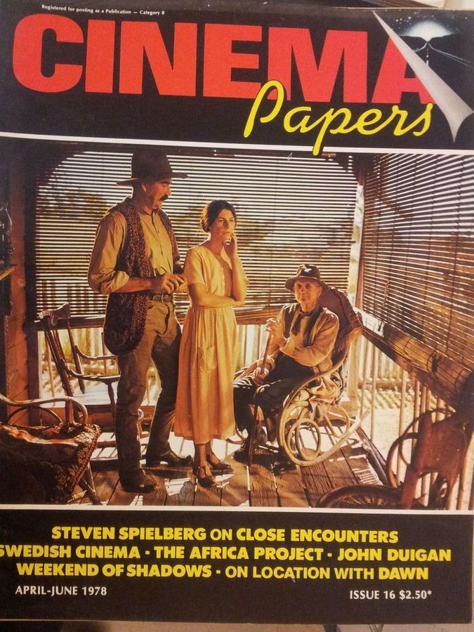 CINEMA PAPERS magazine side cover Issue 16 April/May/June 1978