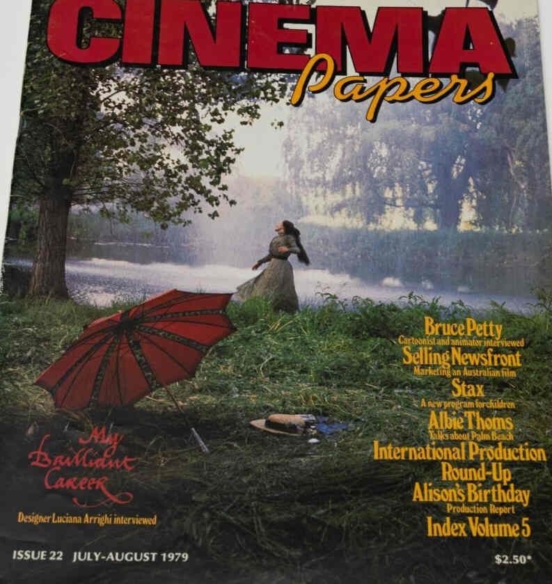 CINEMA PAPERS magazine side cover Issue 22 July/August 1979
