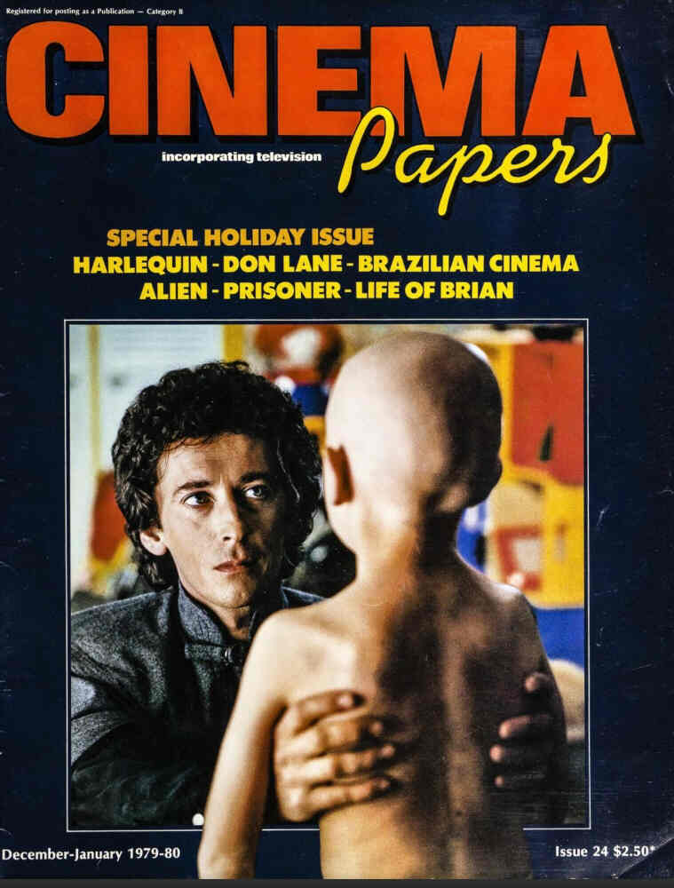 CINEMA PAPERS magazine side cover Issue 24 December/Jan 1979
