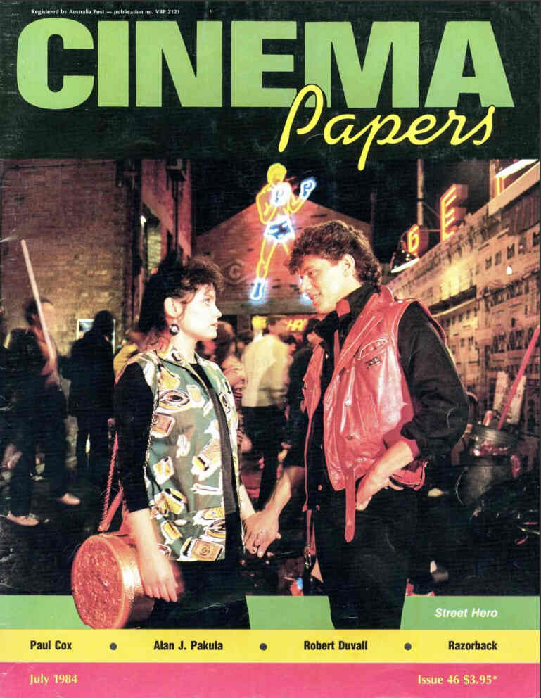 CINEMA PAPERS magazine side cover Issue 46 July 1984