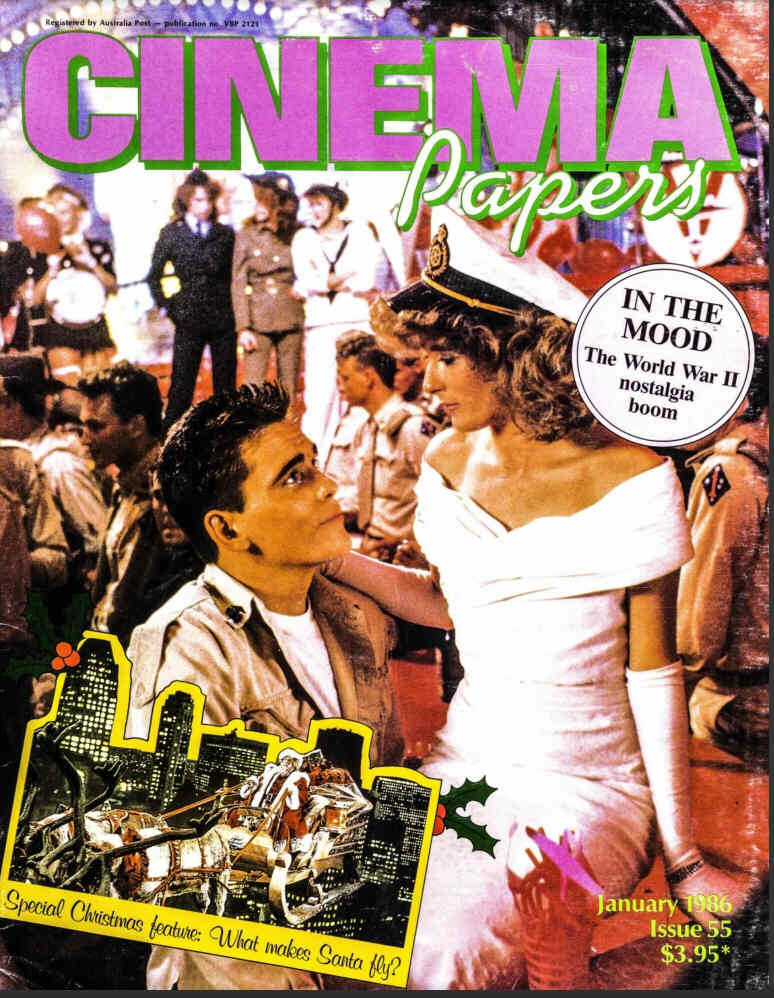 CINEMA PAPERS magazine side cover Issue 55 January 1986