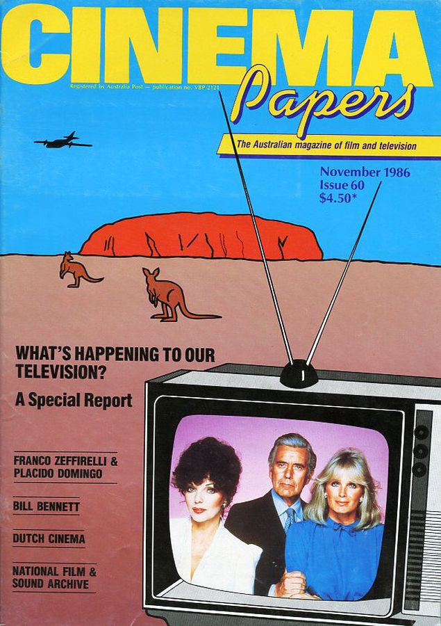 CINEMA PAPERS magazine side cover Issue 60 November/December 1986