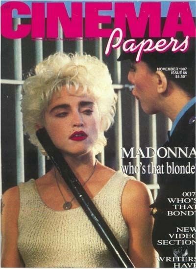 CINEMA PAPERS magazine side cover Issue 66 November/December 1987