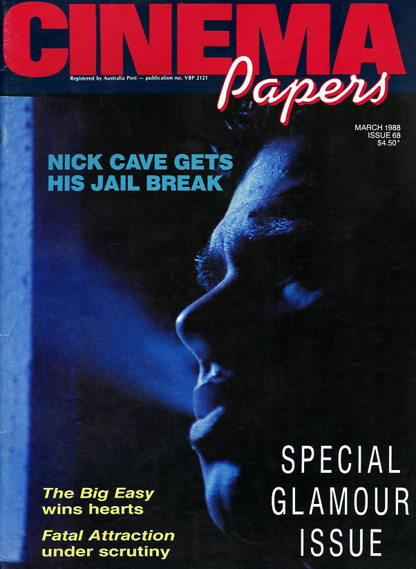 CINEMA PAPERS magazine side cover Issue 68 March/April 1988