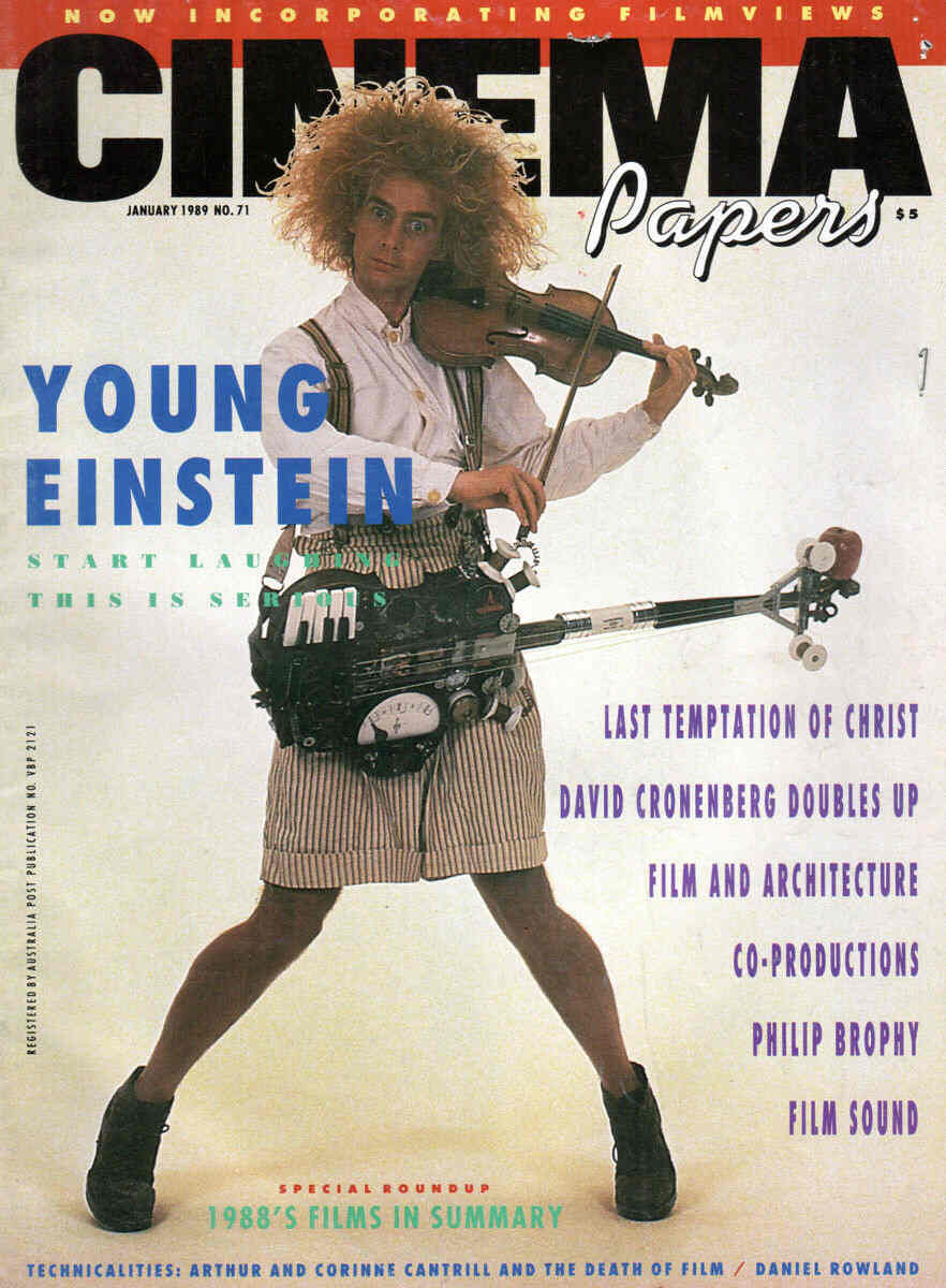 CINEMA PAPERS magazine side cover Issue 71 January/February 1989