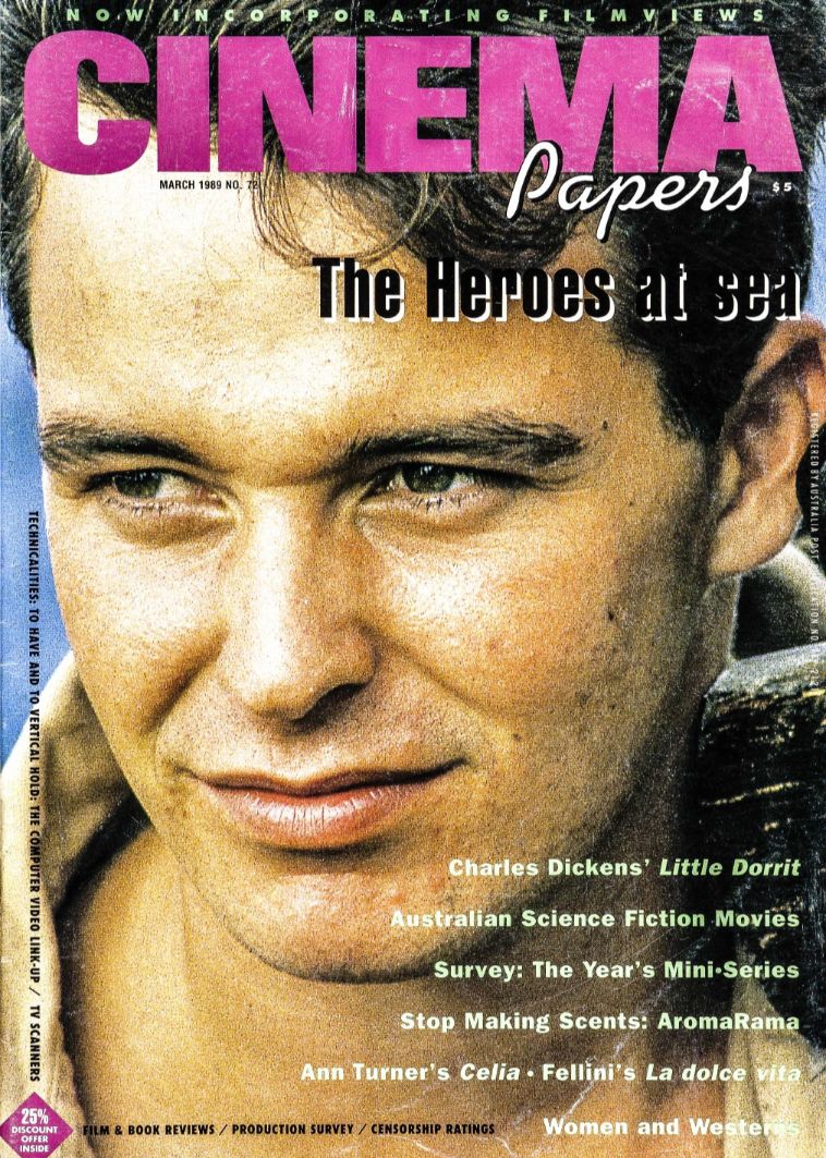 CINEMA PAPERS magazine side cover Issue 72 March/April 1989