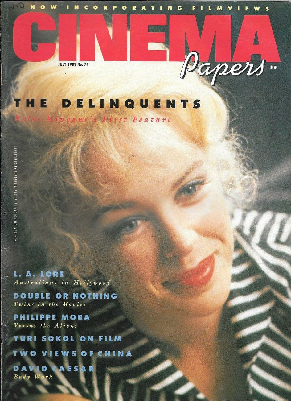 CINEMA PAPERS magazine side cover Issue 74 July/August 1989