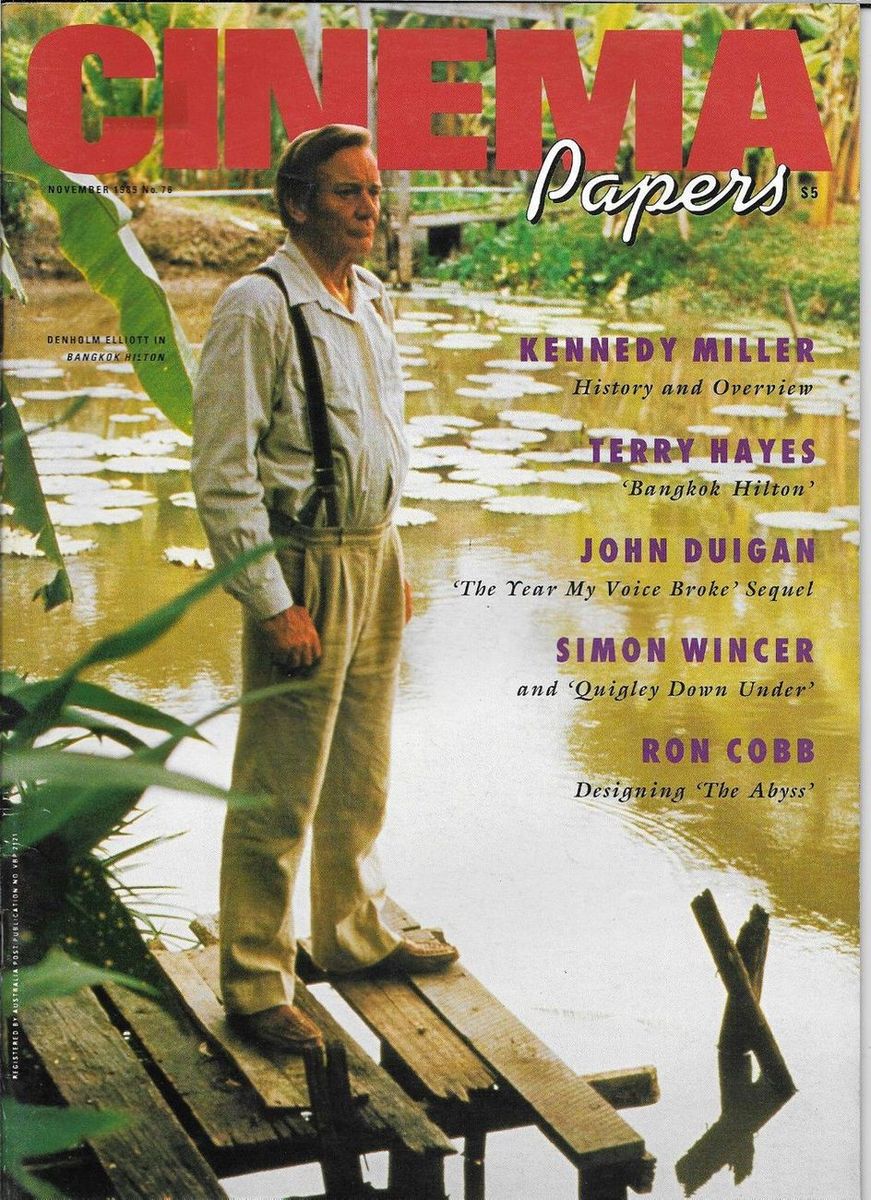 CINEMA PAPERS magazine side cover Issue 76 November/December 1989