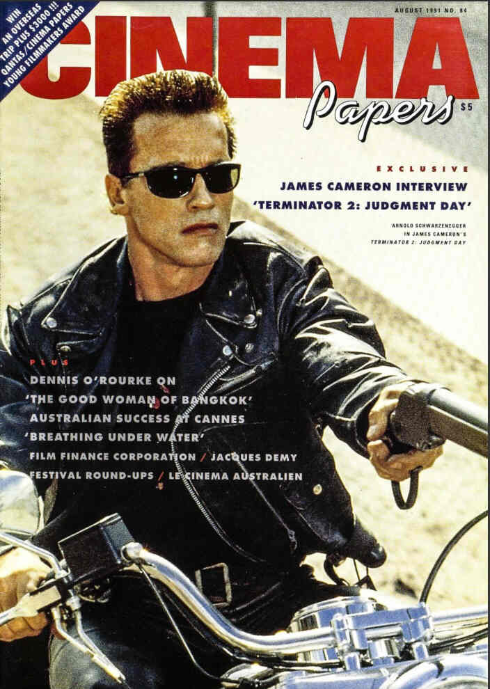 CINEMA PAPERS magazine side cover Issue 84 July/August 1991