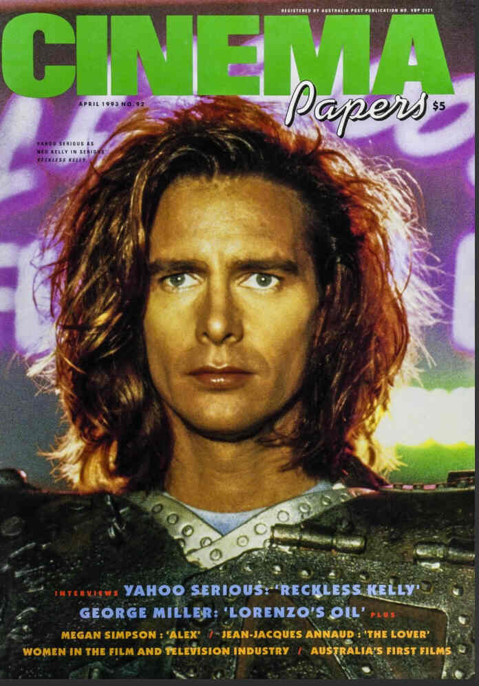 CINEMA PAPERS magazine side cover Issue 92 March/April 1993