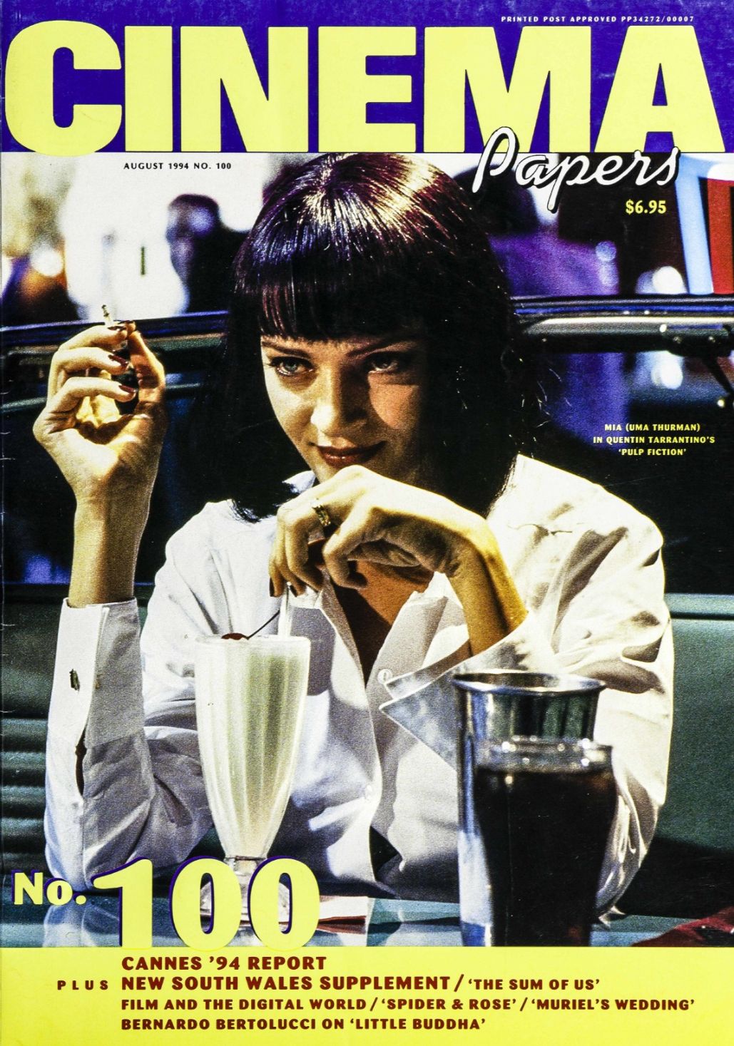 CINEMA PAPERS magazine side cover Issue 100 August 1994