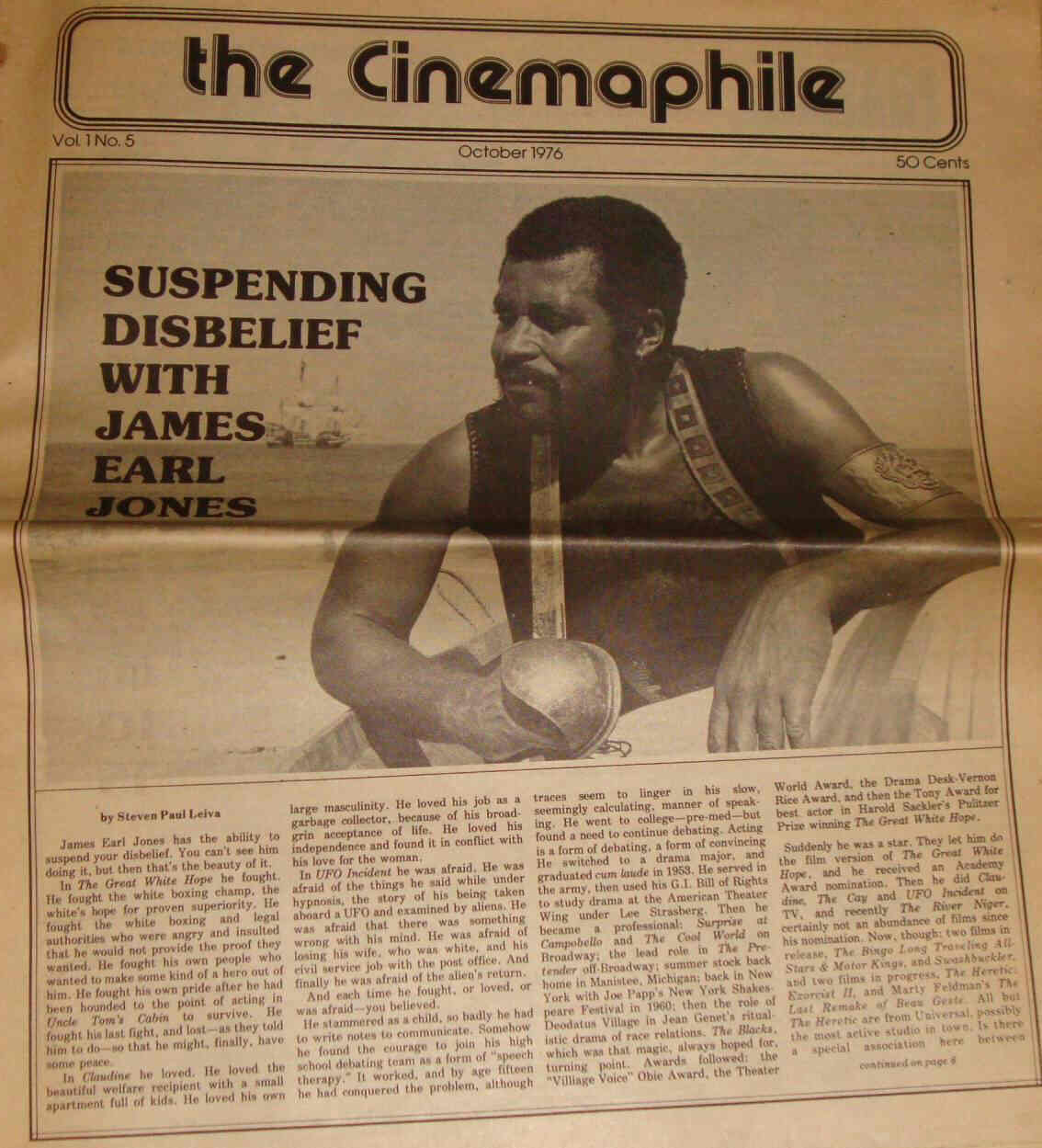 CINEMAPHILE |THE magazine side cover Issue 5 October 1976