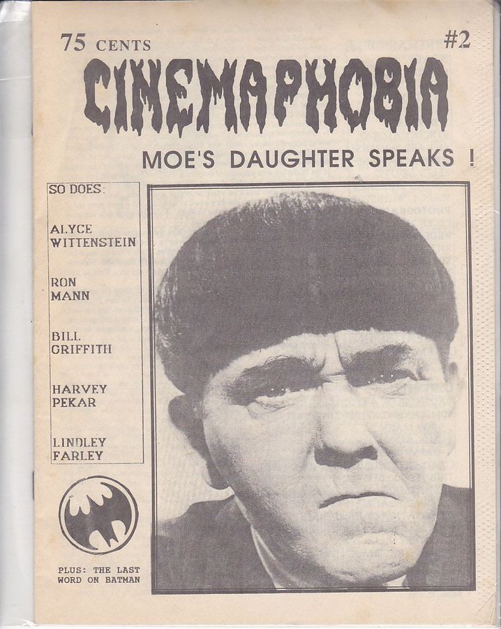 CINEMAPHOBIA magazine side cover Issue 2  1989