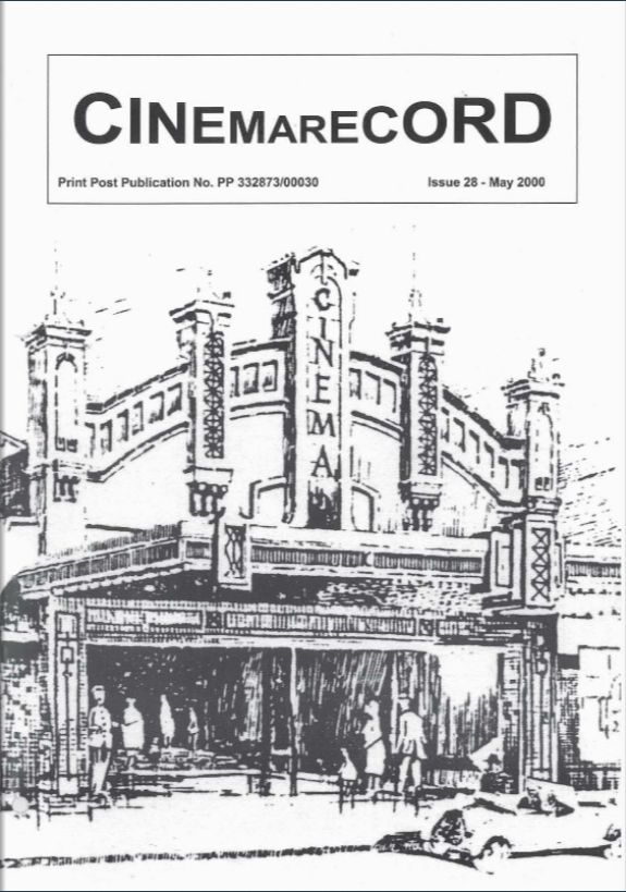CINEMARECORD magazine side cover Issue 28  May 2000