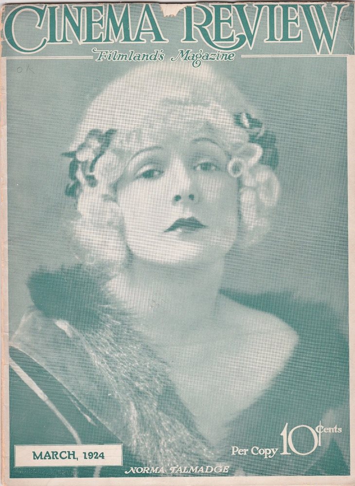CINEMA REVIEW magazine side cover Issue 1  March 1924