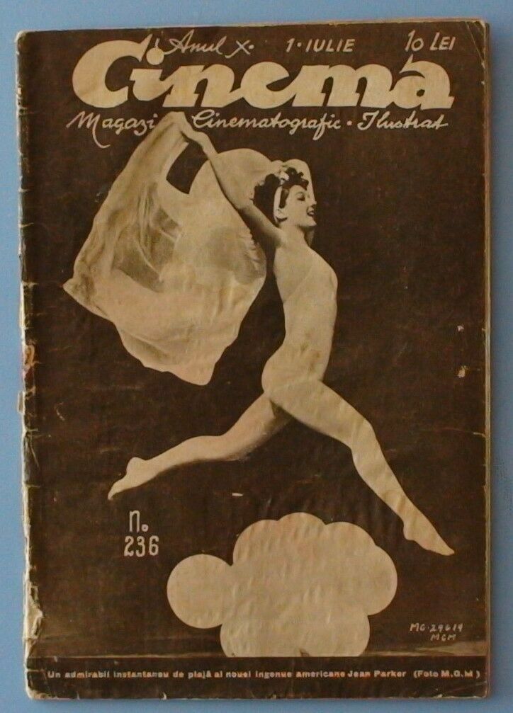 CINEMA (Romania) magazine side cover Issue 236 1 July 1933