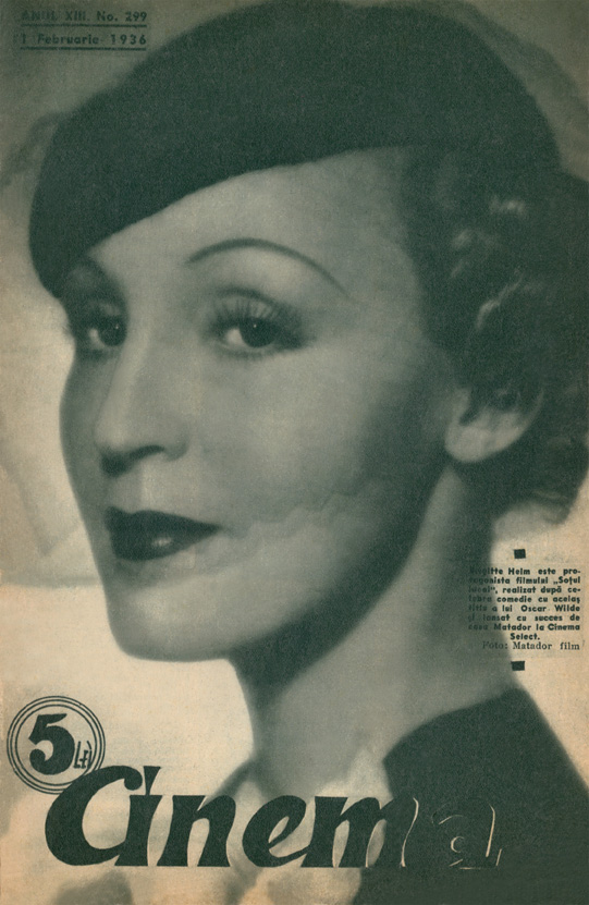 CINEMA (Romania) magazine side cover Issue 299 1 February 1936