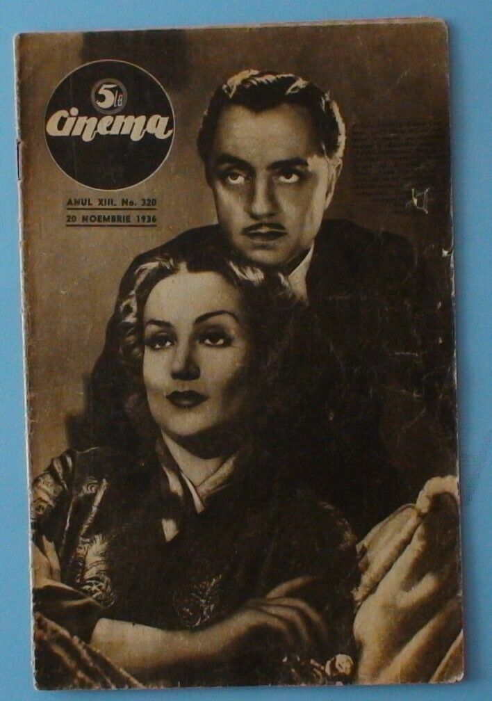 CINEMA (Romania) magazine side cover Issue 320 20 November 1936