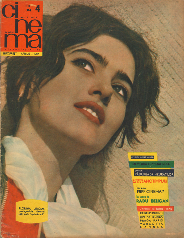 CINEMA (Romania) magazine side cover Issue 4 (16)  April 1964