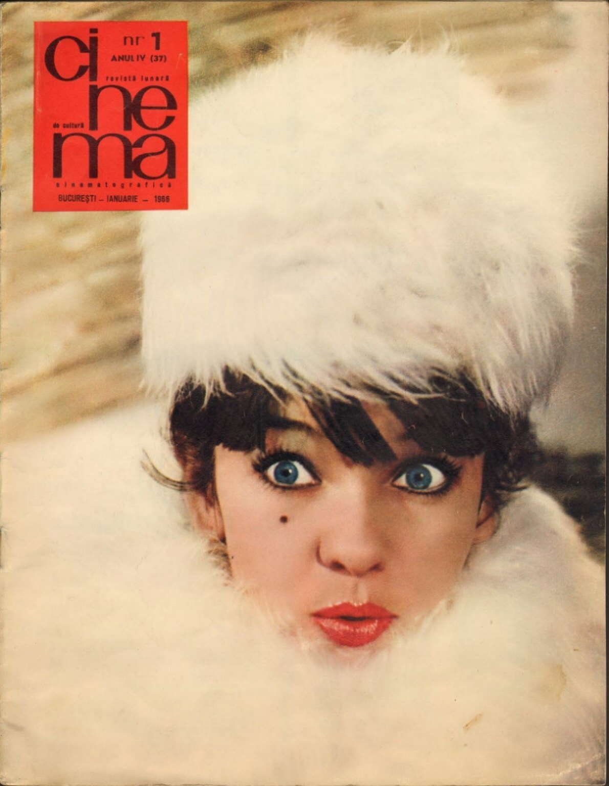 CINEMA (Romania) magazine side cover Issue 1 (37)  January 1966