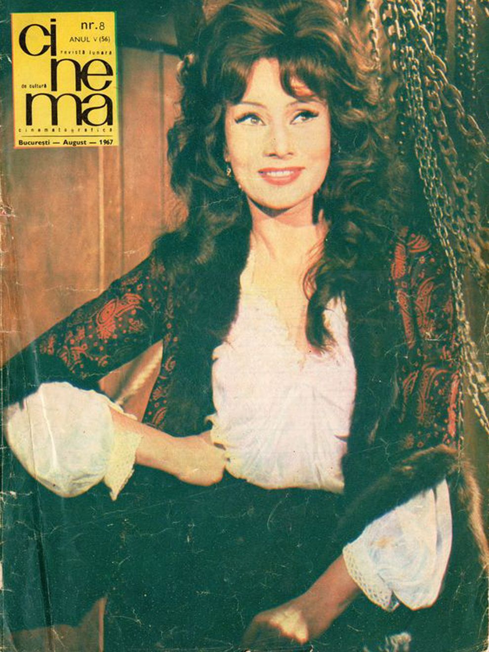 CINEMA (Romania) magazine side cover Issue 8 (56)  August 1967