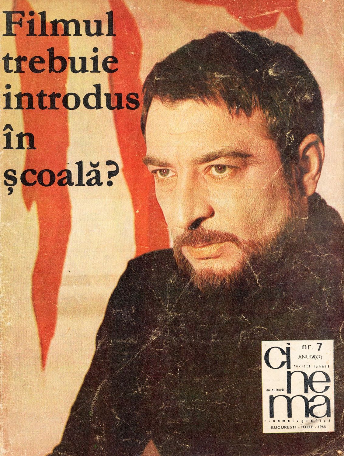 CINEMA (Romania) magazine side cover Issue 7  July 1968